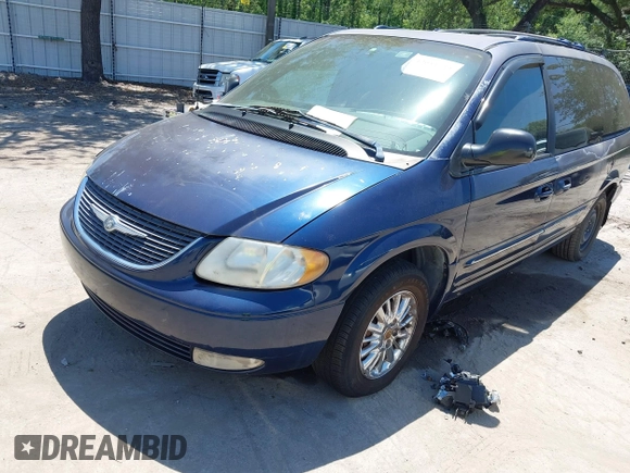 2002 Chrysler Town & Country Limited with VIN 2C8GP64LX2R611906, listed as a IAAI auction lot 42041345 with 166,896 mi miles. Bid and sale history available at carsss.com. Image 2.