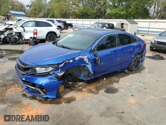 2019 Honda Civic LX with VIN 19XFC2F63KE016017, listed as a Copart auction lot 50440945 with 122,073 mi miles and Salvage Title. Bid and sale history available at DreamBid. Image 1.