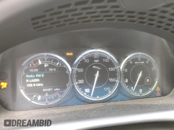 2014 Jaguar XJ Portfolio with VIN SAJWJ2GD2E8V62696, listed as a Copart auction lot 76620494 with 85,487 mi miles and Salvage title. Bid and sale history available at DreamBid. Image 9.