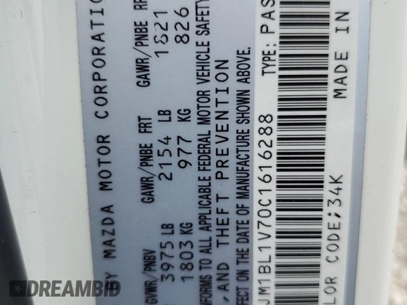 2012 Mazda 3 i Touring with VIN JM1BL1V70C1616288, listed as a Copart auction lot 51866365 with 152,595 mi miles and Salvage Title. Bid and sale history available at carsss.com. Image 12.
