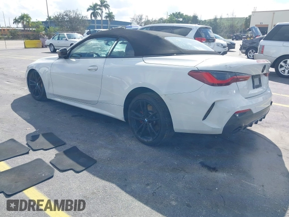 2023 BMW 4 Series 430i with VIN WBA23AT06PCL13531, listed as a IAAI auction lot 41528176 with 26,961 mi miles. Bid and sale history available at carsss.com. Image 3.