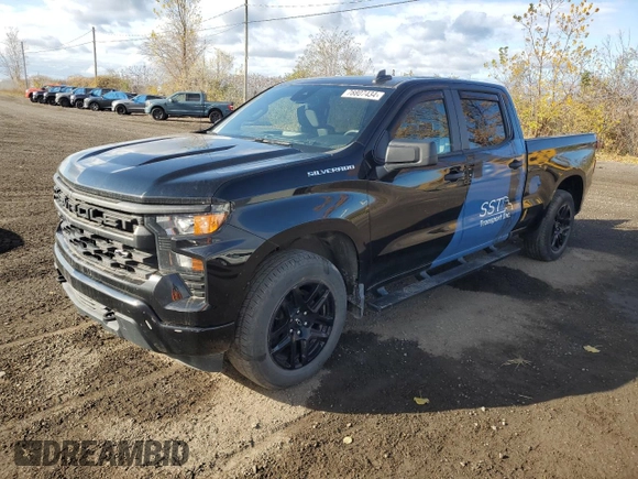 2023 Chevrolet Silverado 1500 Custom with VIN 1GCPDBEK7PZ141257, listed as a Copart auction lot 78807434 with 46,789 mi miles and Salvage Title. Bid and sale history available at DreamBid. Image 1.