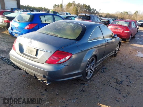 2008 Mercedes-Benz CL-Class V8 AMG with VIN WDDEJ77XX8A011694, listed as a IAAI auction lot 41197023 with 158,416 mi miles. Bid and sale history available at carsss.com. Image 4.