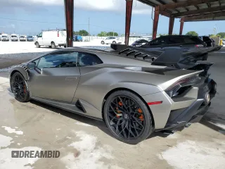 2023 Lamborghini Huracan z VIN ZHWUA6ZX6PLA25067, wystawiony jako Copart lot #79047854 z przebiegiem 13 217 mil mil oraz Nie do naprawy • Non repairable. Historia ofert i sprzedaży dostępna na DreamBid. Obrazek 2.