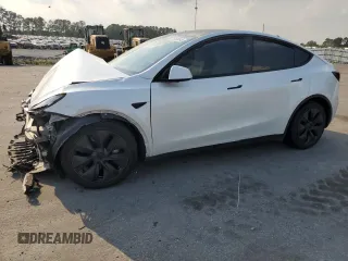2024 Tesla Model Y Long Range with VIN 7SAYGAEEXRF109995, listed as a Copart auction lot 55160345 with Not provided miles and Salvage title. Bid and sale history available at DreamBid. Image 1.