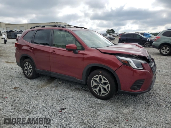 2022 Subaru Forester Premium with VIN JF2SKAEC3NH426562, listed as a Copart auction lot 57149855 with 55,280 mi miles and Salvage title. Bid and sale history available at DreamBid. Image 4.