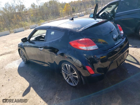 2014 Hyundai Veloster with VIN KMHTC6AD3EU214565, listed as a Copart auction lot 74543553 with 116,050 mi miles and Salvage Title. Bid and sale history available at carsss.com. Image 2.
