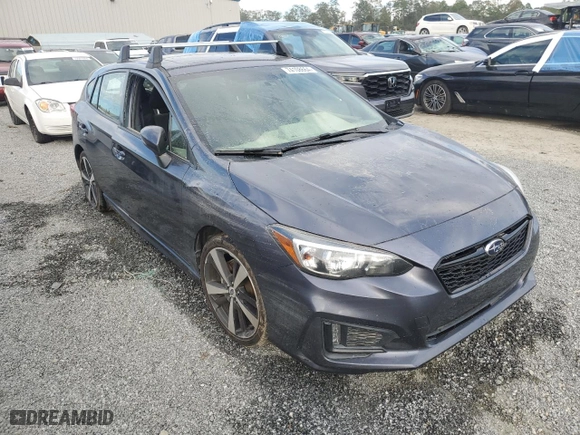 2017 Subaru Impreza Sport with VIN 4S3GTAL60H1737197, listed as a Copart auction lot 74108664 with 0 mi miles and Salvage Title. Bid and sale history available at carsss.com. Image 4.