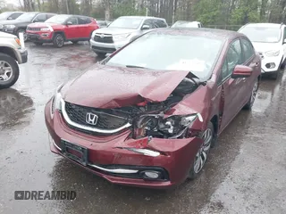 2014 Honda Civic Sedan EX-L with VIN 2HGFB2F92EH525037, listed as a IAAI auction lot 41914340 with 57,927 mi miles. Bid and sale history available at carsss.com. Image 6.