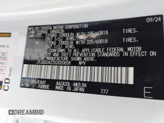 2025 Lexus NX 250 Premium with VIN JTJGDCAZ2S2020658, listed as a IAAI auction lot 42036187 with 2,404 mi miles and . Bid and sale history available at DreamBid. Image 9.