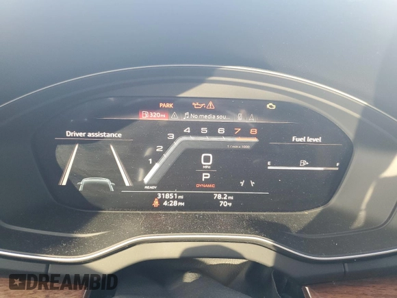2022 Audi Q5 S line Premium Plus with VIN WA1EAAFY0N2109148, listed as a Copart auction lot 46597205 with 31,851 mi miles and Salvage Title. Bid and sale history available at carsss.com. Image 9.