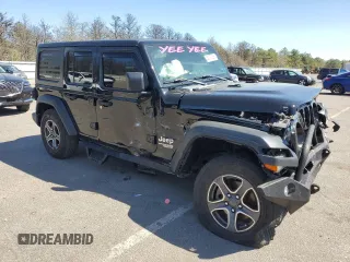 2020 Jeep Wrangler Unlimited Sport S with VIN 1C4HJXDN9LW164413, listed as a Copart auction lot 55100385 with 63,816 mi miles and Salvage title. Bid and sale history available at DreamBid. Image 4.