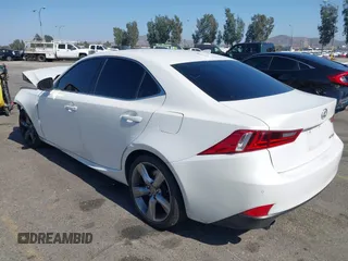 2015 Lexus IS 350 with VIN JTHBE1D21F5014656, listed as a IAAI auction lot 42554384 with 125,886 mi miles and . Bid and sale history available at DreamBid. Image 3.