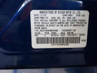2017 Infiniti Q50 Sport with VIN JN1EV7AR6HM836688, listed as a Copart auction lot 63342845 with 105,377 mi miles and Salvage title. Bid and sale history available at DreamBid. Image 12.
