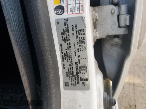 2012 GMC Canyon SLE1 with VIN 1GTD5MFE0C8108671, listed as a Copart auction lot 49618425 with 124,461 mi miles and Salvage Title. Bid and sale history available at carsss.com. Image 12.