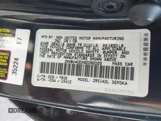 2009 Toyota Corolla with VIN 1NXBU40EX9Z092025, listed as a IAAI auction lot 41529599 with Not Provided miles. Bid and sale history available at carsss.com. Image 9.