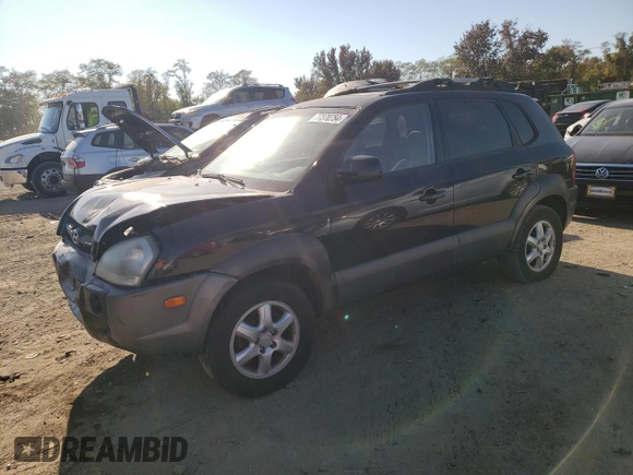 2005 Hyundai Tucson GLS with VIN KM8JN12D45U065618, listed as a Copart auction lot 77370754 with 87,525 mi miles and Salvage Title. Bid and sale history available at carsss.com. Image 1.