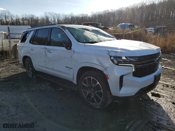 2021 Chevrolet Tahoe RST with VIN 1GNSKRKDXMR467023, listed as a Copart auction lot 85567584 with 19,760 mi miles and Salvage Title. Bid and sale history available at carsss.com. Image 4.