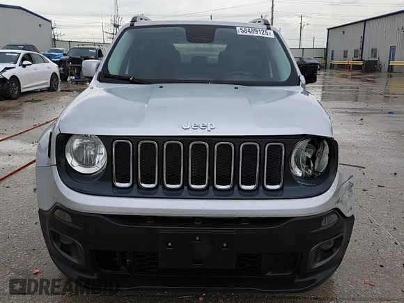 2017 Jeep Renegade Latitude with VIN ZACCJABB5HPE40221, listed as a Copart auction lot 58489125 with 185,136 mi miles and Salvage title. Bid and sale history available at DreamBid. Image 14.