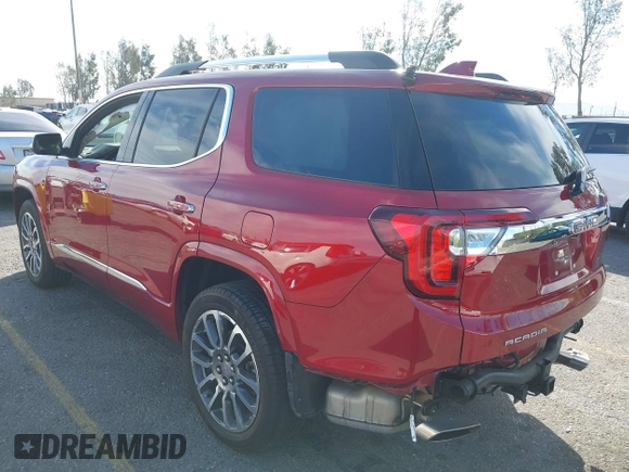 2022 GMC Acadia Denali with VIN 1GKKNPLS7NZ139033, listed as a IAAI auction lot 41486018 with 35,406 mi miles. Bid and sale history available at carsss.com. Image 3.