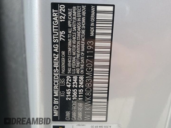 2021 Mercedes-Benz C 300 with VIN W1KWK8DB3MG071193, listed as a Copart auction lot 50141655 with 15,197 mi miles and Non Repairable. Bid and sale history available at DreamBid. Image 15.