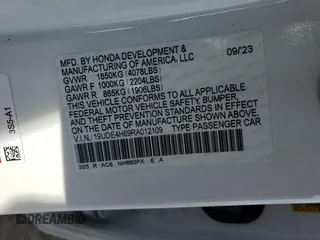 2024 Acura Integra Technology z VIN 19UDE4H69RA012109, wystawiony jako Copart lot #58581295 z przebiegiem 27 204 mil mil oraz Szkoda całkowita • Salvage title. Historia ofert i sprzedaży dostępna na DreamBid. Obrazek 12.