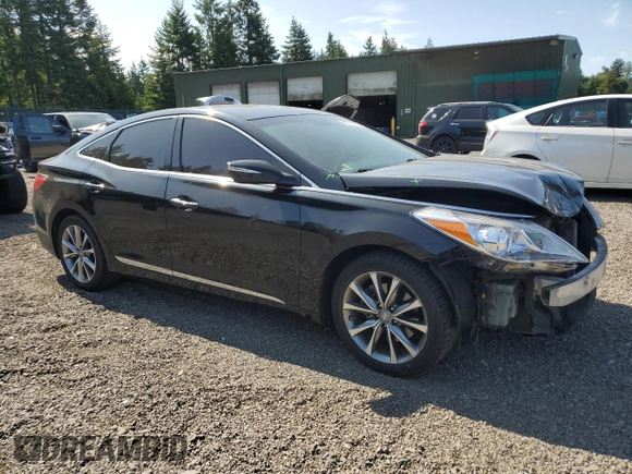 2017 Hyundai Azera with VIN KMHFG4JG2HA588977, listed as a Copart auction lot 61007035 with 76,379 mi miles and Salvage title. Bid and sale history available at DreamBid. Image 4.