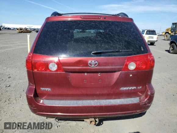 2006 Toyota Sienna CE with VIN 5TDZA23C66S463871, listed as a Copart auction lot 54743775 with 236,794 mi miles and Salvage Title. Bid and sale history available at DreamBid. Image 6.