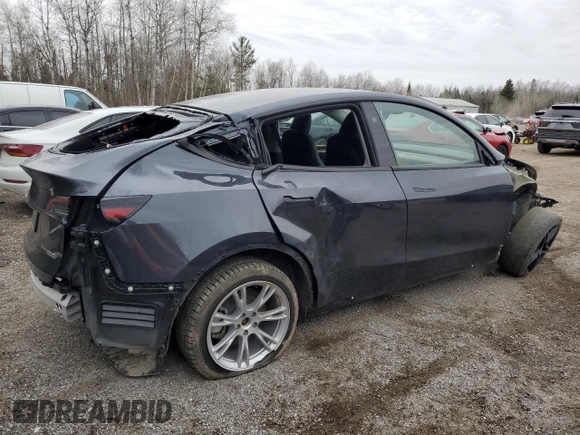2024 Tesla Model Y Long Range with VIN 7SAYGAEE6RF070354, listed as a Copart auction lot 49826975 with Not Provided miles and Clean Title. Bid and sale history available at DreamBid. Image 3.