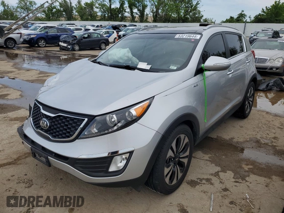 2013 Kia Sportage SX with VIN KNDPCCA69D7512637, listed as a Copart auction lot 53219644 with 87,076 mi miles and Clean Title. Bid and sale history available at carsss.com. Image 1.