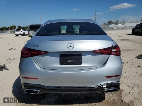 2023 Mercedes-Benz C 300 with VIN W1KAF4GB2PR145957, listed as a Copart auction lot 48806665 with 9,715 mi miles and Salvage Title. Bid and sale history available at carsss.com. Image 6.
