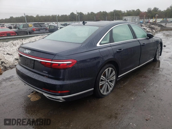 2020 Audi A8 L with VIN WAU8EAF84LN005004, listed as a Copart auction lot 59450793 with 0 mi miles. Bid and sale history available at carsss.com. Image 4.