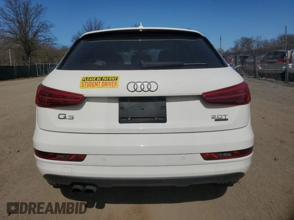 2017 Audi Q3 Premium with VIN WA1ECCFS1HR008097, listed as a Copart auction lot 48542095 with 45,539 mi miles and Salvage Title. Bid and sale history available at carsss.com. Image 6.