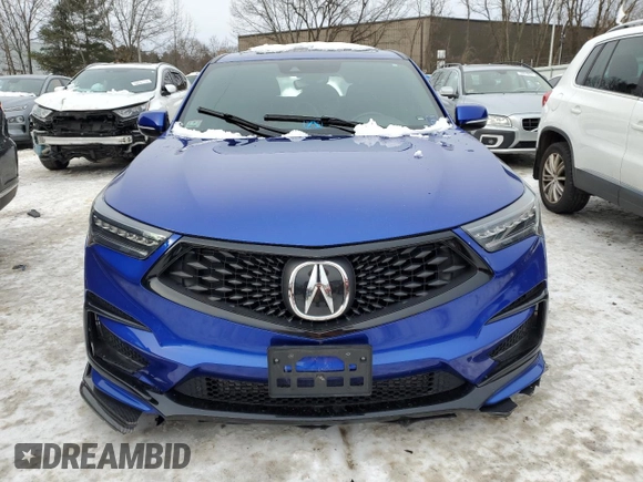 2021 Acura RDX w/A-Spec Package with VIN 5J8TC2H63ML009869, listed as a Copart auction lot 39044344 with 38,089 mi miles. Bid and sale history available at carsss.com. Image 5.
