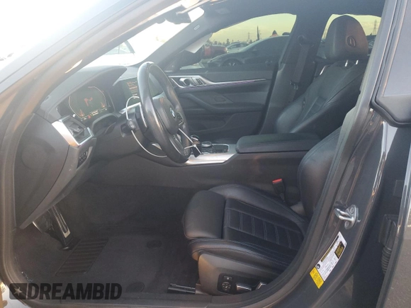 2023 BMW 4 Series 430i with VIN WBA63AV04PFN34378, listed as a Copart auction lot 41647305 with 33,416 mi miles and Salvage title. Bid and sale history available at DreamBid. Image 7.