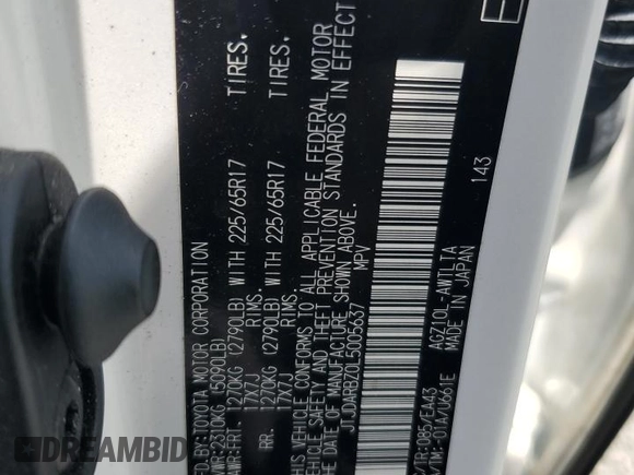 2020 Lexus NX 300 с VIN JTJDARBZ0L5005637, выставлен на аукционе Copart как лот 62511145 с пробегом 33 677 миль миль и Списание • Salvage title. История ставок и продаж доступна на DreamBid. Изображение 13.