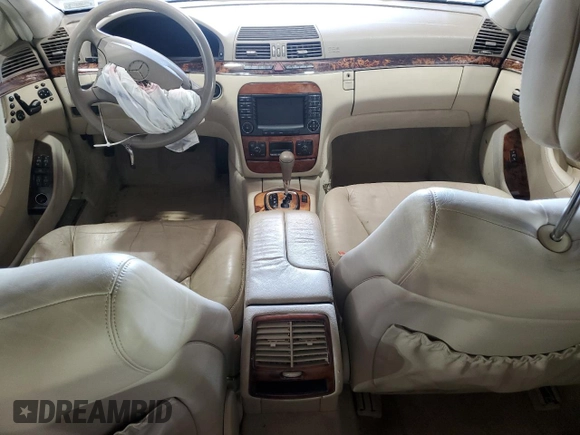 2004 Mercedes-Benz S-Class with VIN WDBNG75J64A406424, listed as a Copart auction lot 75541084 with 0 mi miles and Salvage Title. Bid and sale history available at carsss.com. Image 8.