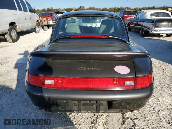 1995 Porsche 911 Carrera with VIN WP0AA2994SS323280, listed as a Copart auction lot 75304104 with 105,675 mi miles and Salvage Title. Bid and sale history available at carsss.com. Image 6.