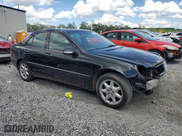 2003 Mercedes-Benz C 240 with VIN WDBRF61J93E013383, listed as a Copart auction lot 55706845 with 201,576 mi miles and Salvage title. Bid and sale history available at DreamBid. Image 4.
