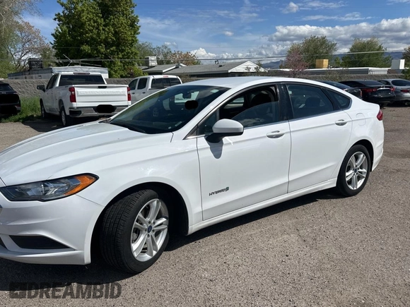 2018 Ford Fusion Hybrid SE with VIN 3FA6P0LU5JR173833, listed as a Copart auction lot 55092565 with 83,242 mi miles and Clean Title. Bid and sale history available at carsss.com. Image 2.