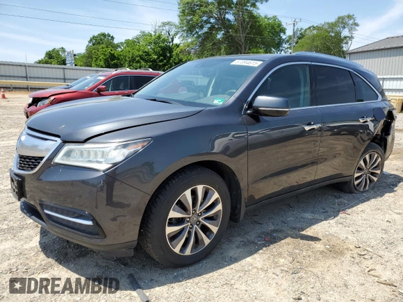 2014 Acura MDX Technology with VIN 5FRYD4H64EB039205, listed as a Copart auction lot 57094615 with 230,644 mi miles and Clean title. Bid and sale history available at DreamBid. Image 1.