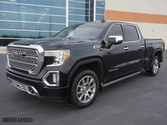 2020 GMC Sierra 1500 Denali with VIN 1GTU9FEL6LZ119443, listed as a Copart auction lot 44381815 with 55,124 mi miles and Salvage Title. Bid and sale history available at carsss.com. Image 2.