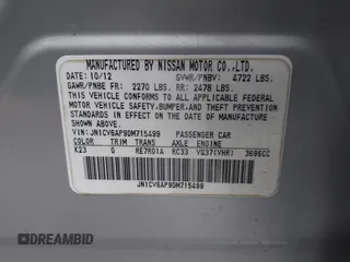 2013 Infiniti G37 Sedan Journey with VIN JN1CV6AP9DM715499, listed as a IAAI auction lot 41561023 with 181,921 mi miles. Bid and sale history available at carsss.com. Image 9.