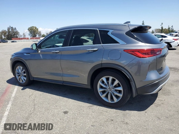 2021 Infiniti QX50 Luxe with VIN 3PCAJ5BA4MF108083, listed as a Copart auction lot 55128045 with 45,572 mi miles and Salvage title. Bid and sale history available at DreamBid. Image 2.