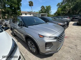2020 Hyundai Santa Fe SEL with VIN 5NMS33AD3LH207036, listed as a Copart auction lot 54631855 with 54,755 mi miles and Salvage Title. Bid and sale history available at carsss.com. Image 1.