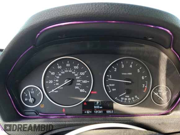 2014 BMW 3 Series 320i with VIN WBA3B1C56EK135528, listed as a Copart auction lot 53075575 with 131,341 mi miles and Salvage Title. Bid and sale history available at carsss.com. Image 9.