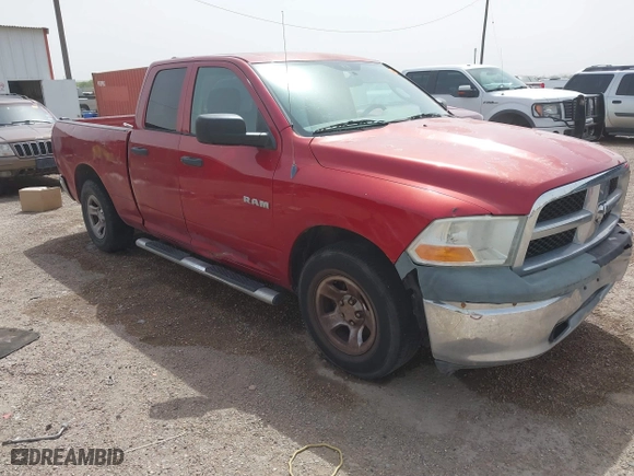 2010 Dodge Ram 1500 ST with VIN 1D7RB1GKXAS134752, listed as a IAAI auction lot 41804336 with 154,908 mi miles. Bid and sale history available at carsss.com. Image 1.