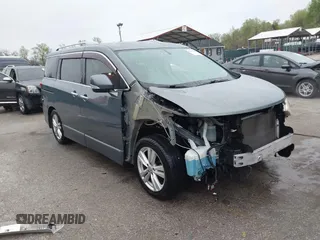2012 Nissan Quest SL with VIN JN8AE2KP0C9043348, listed as a IAAI auction lot 41996448 with 114,667 mi miles and . Bid and sale history available at carsss.com. Image 1.
