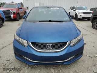 2013 Honda Civic Sdn LX with VIN 2HGFB2F54DH552705, listed as a Copart auction lot 53898565 with 0 mi miles and Clean Title. Bid and sale history available at carsss.com. Image 5.