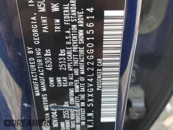 2016 Kia Optima SXL Turbo with VIN 5XXGV4L22GG015614, listed as a Copart auction lot 51237865 with 133,929 mi miles and Salvage Title. Bid and sale history available at carsss.com. Image 14.